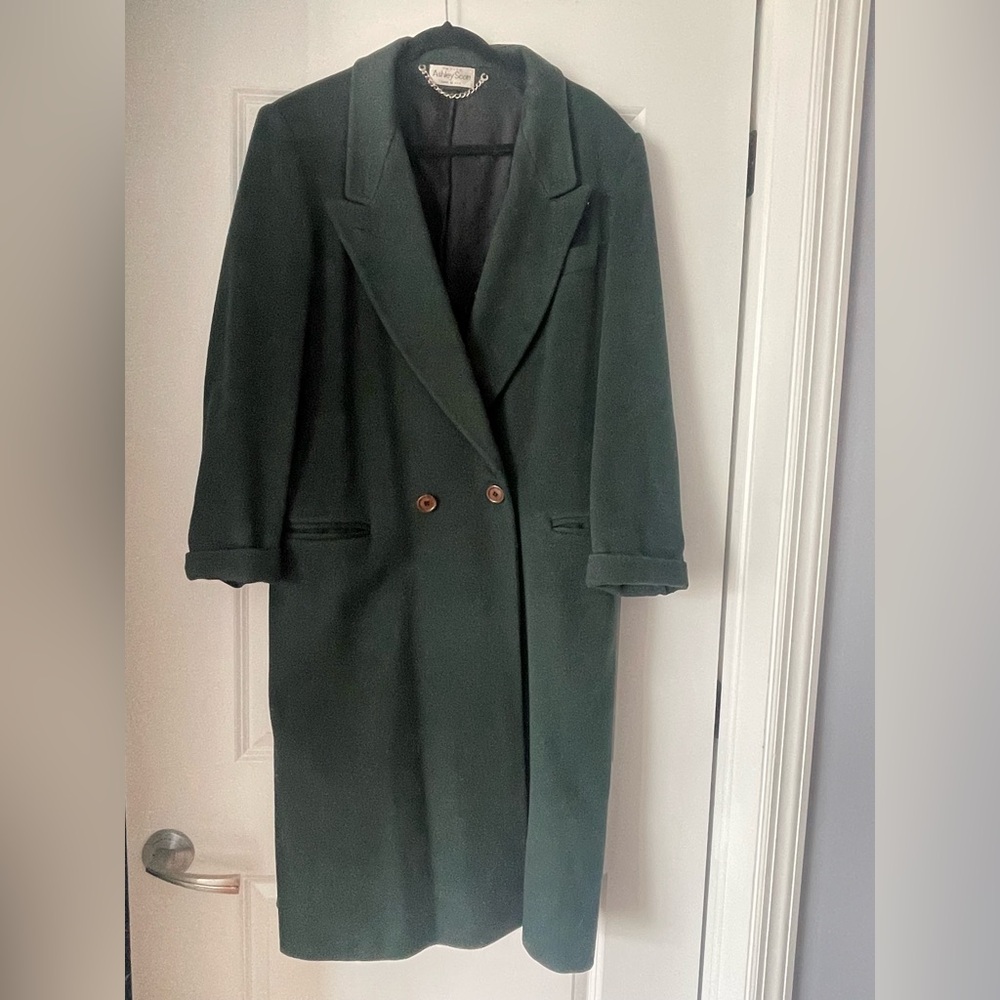 Vintage Ashley Scott Women's Peacoat, Green